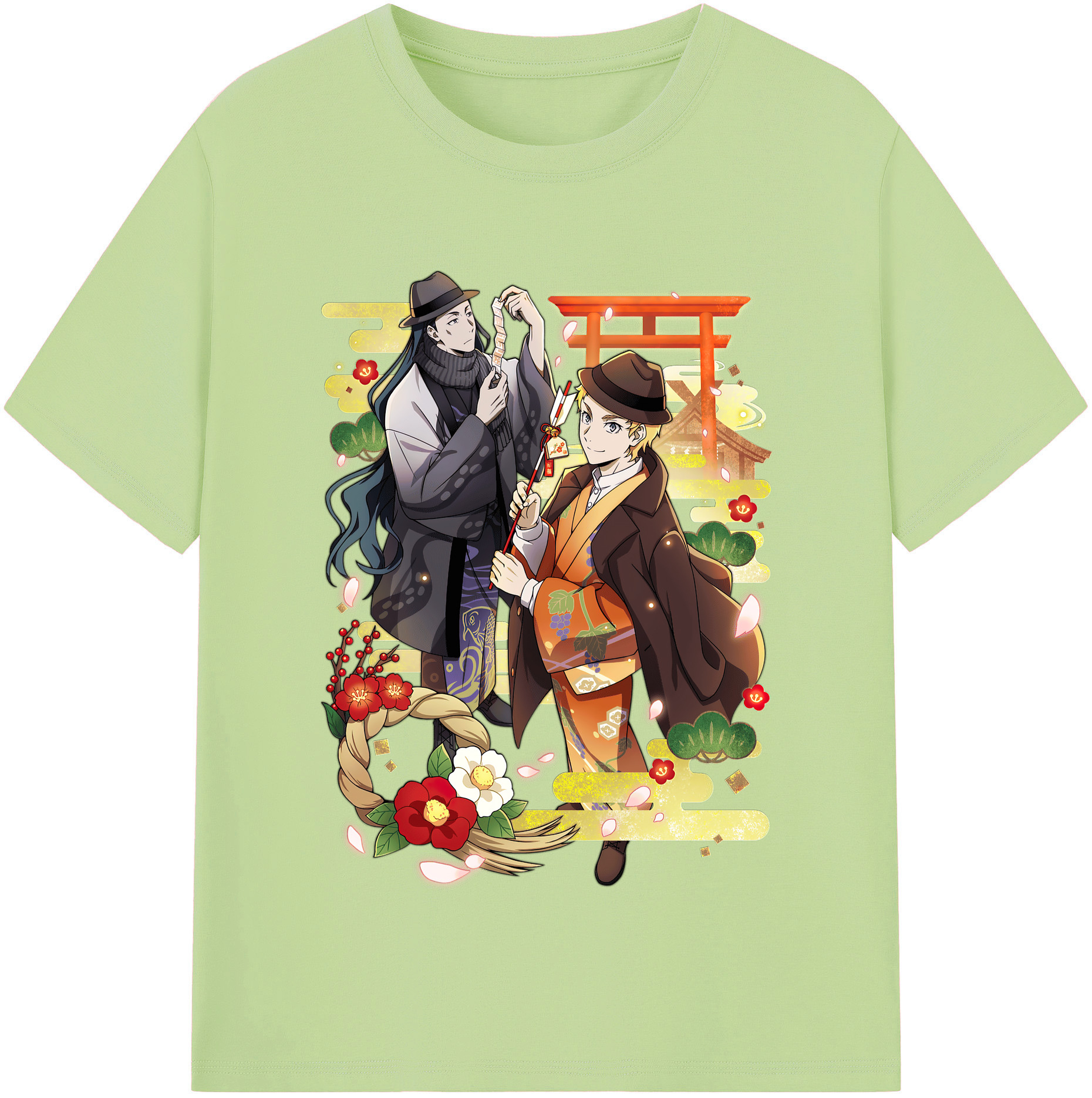 （画像用） 文豪ストレイドッグス Bungo Stray Dogs 綿100％半袖Tシャツ（フロントプリント）